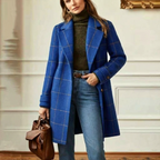 Wool Check Coat – Casual Wear, Office Style