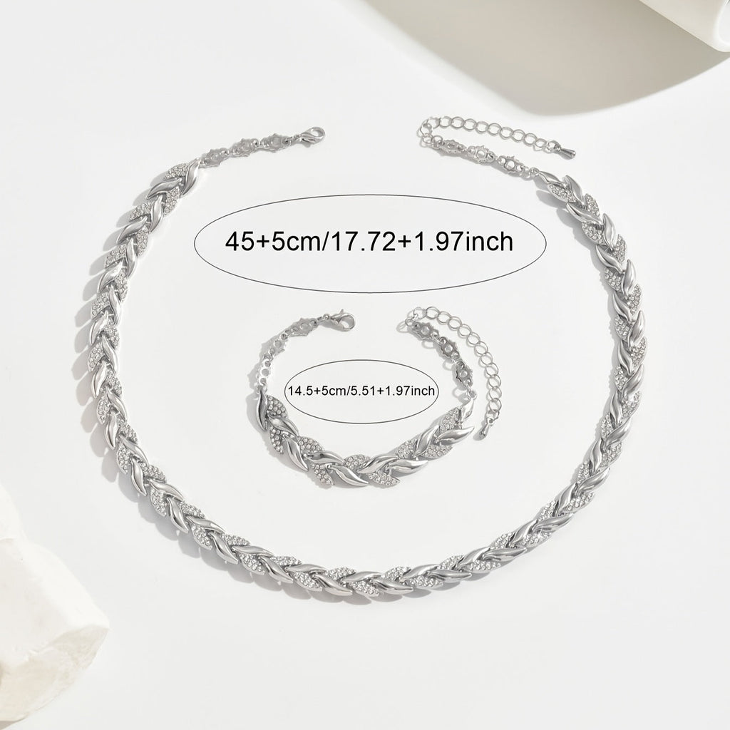 Elegant Rhinestone Set for Women's – Sparkly Evening Accessory for Weddings, Parties & Events