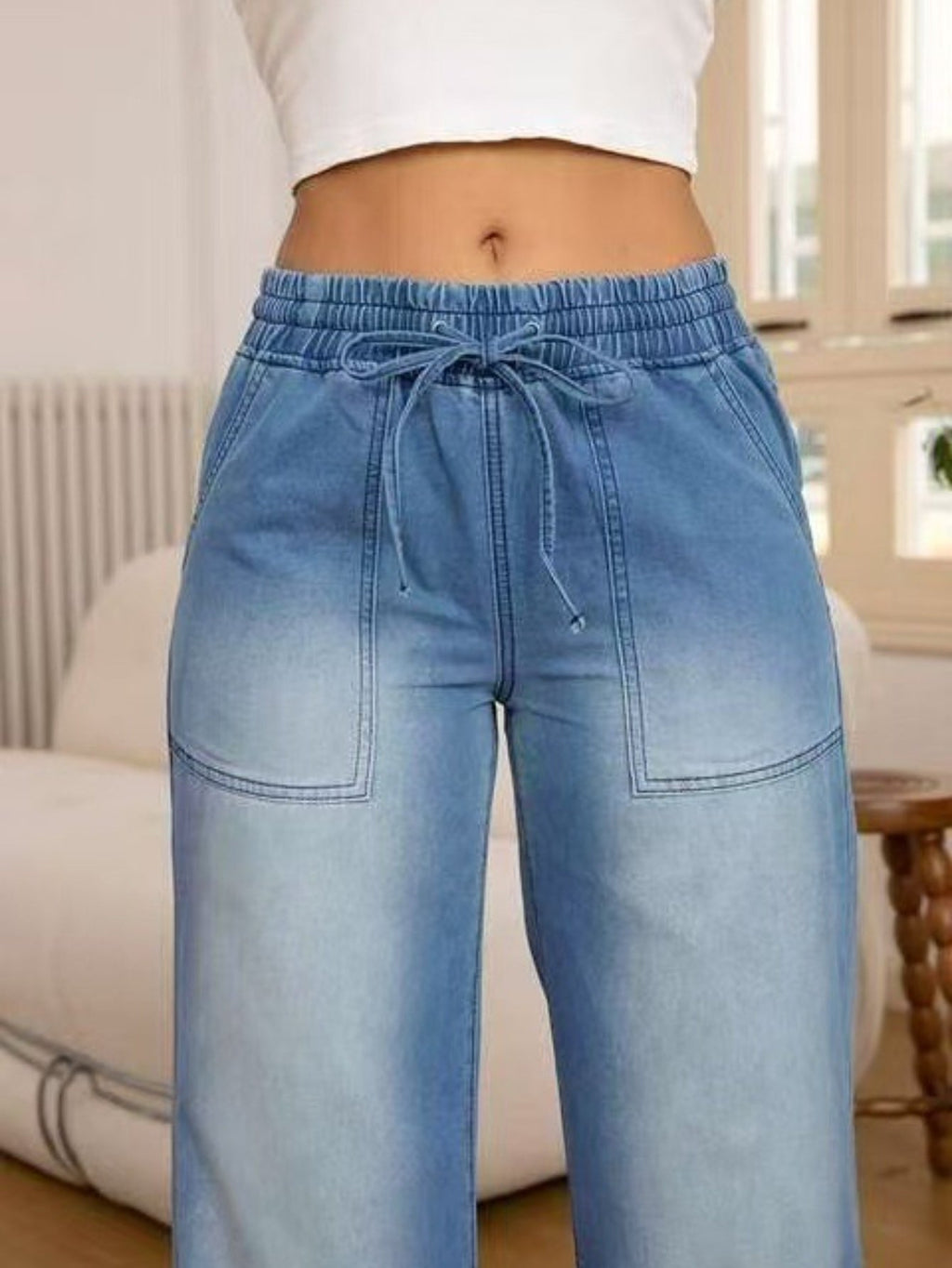Women's Relaxed Wide-Leg Jeans – Casual Wear, Everyday Comfort