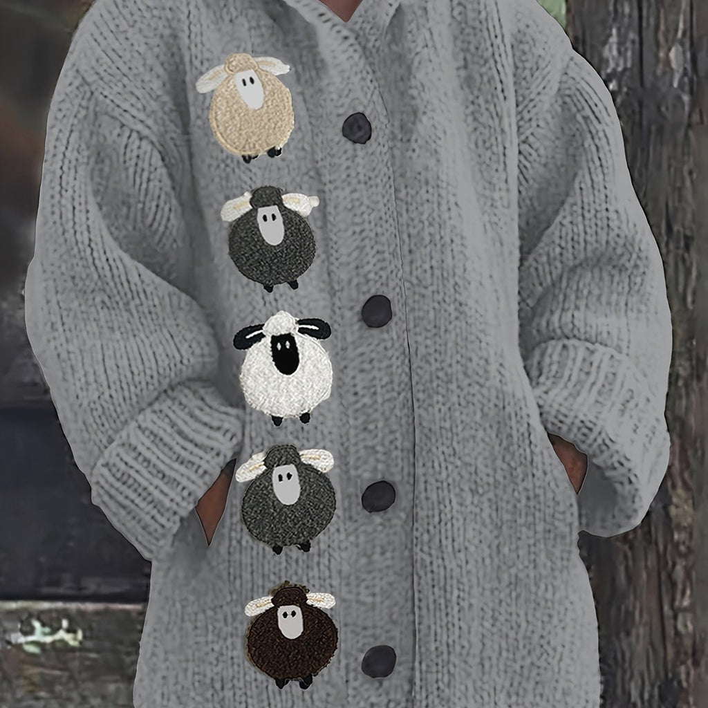 Cozy Hooded Cardigan – Casual Wear, Layering