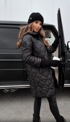 Elegant Quilted Puffer Jacket with Hood – Casual Wear, Winter Fashion