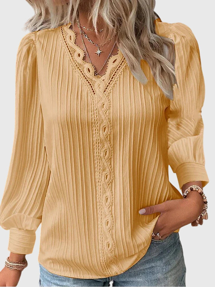 Elegant Pullover Blouse – Casual Wear, Office Style