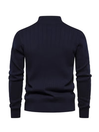 Men's Quarter-Zip Stand Collar Jumper