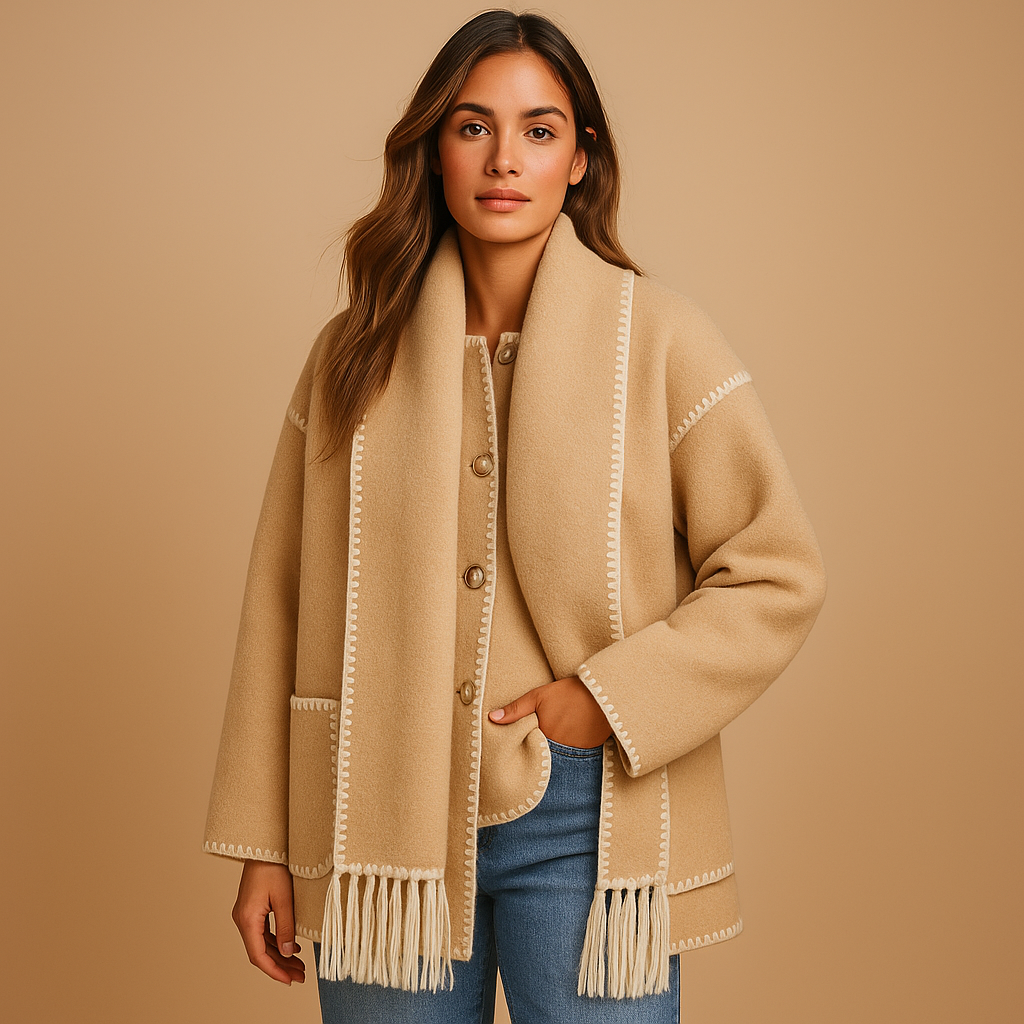 Belted Women's Winter Coat | Warm Fabric | Elegant Design | Ideal for Cold Weather Wear