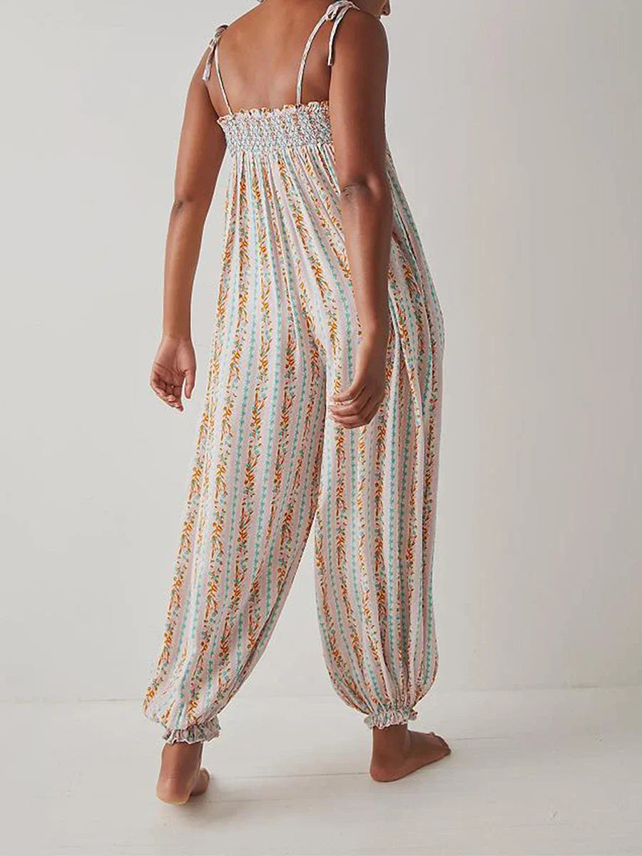 Boho Jumpsuit for Women - Lightweight Fabric, Casual Style, Perfect for Summer