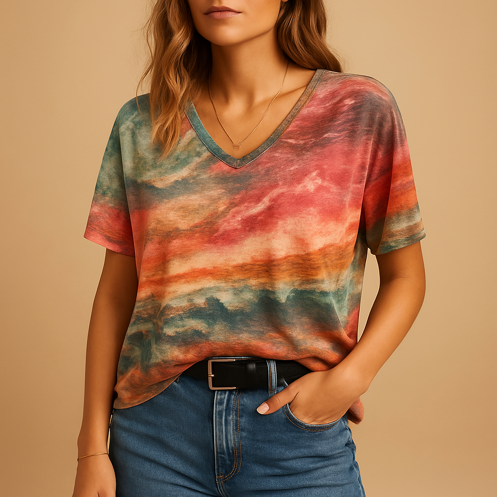 Boho Women's Top | Lightweight Fabric | Casual Everyday Style | Perfect for Warm Weather Wear