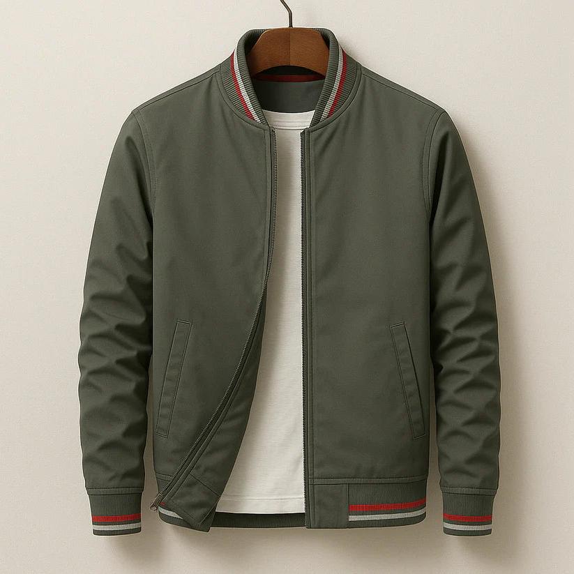 Bomber Jacket for Men - Lightweight Nylon Design - Casual Outerwear