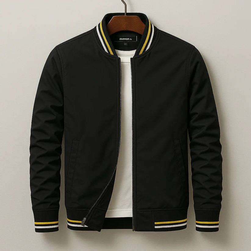 Bomber Jacket for Men - Lightweight Nylon Design - Casual Outerwear