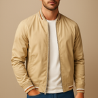 Bomber Jacket for Men - Lightweight Nylon Design - Casual Outerwear