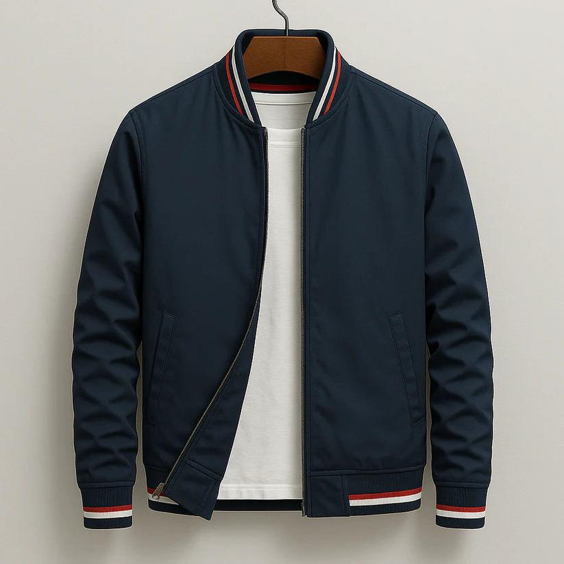 Bomber Jacket for Men - Lightweight Nylon Design - Casual Outerwear