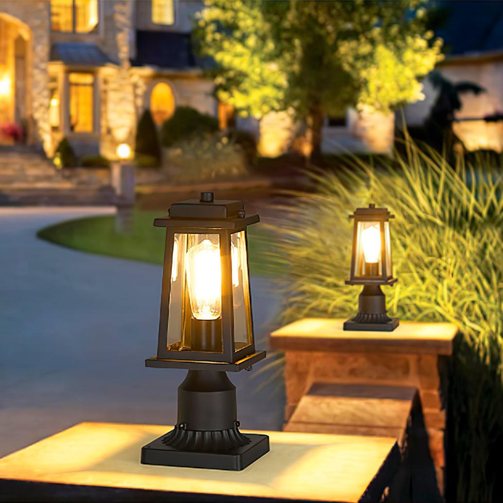 Black Metal Lantern - Vintage-Style Decorative Lighting for Indoor and Outdoor Use