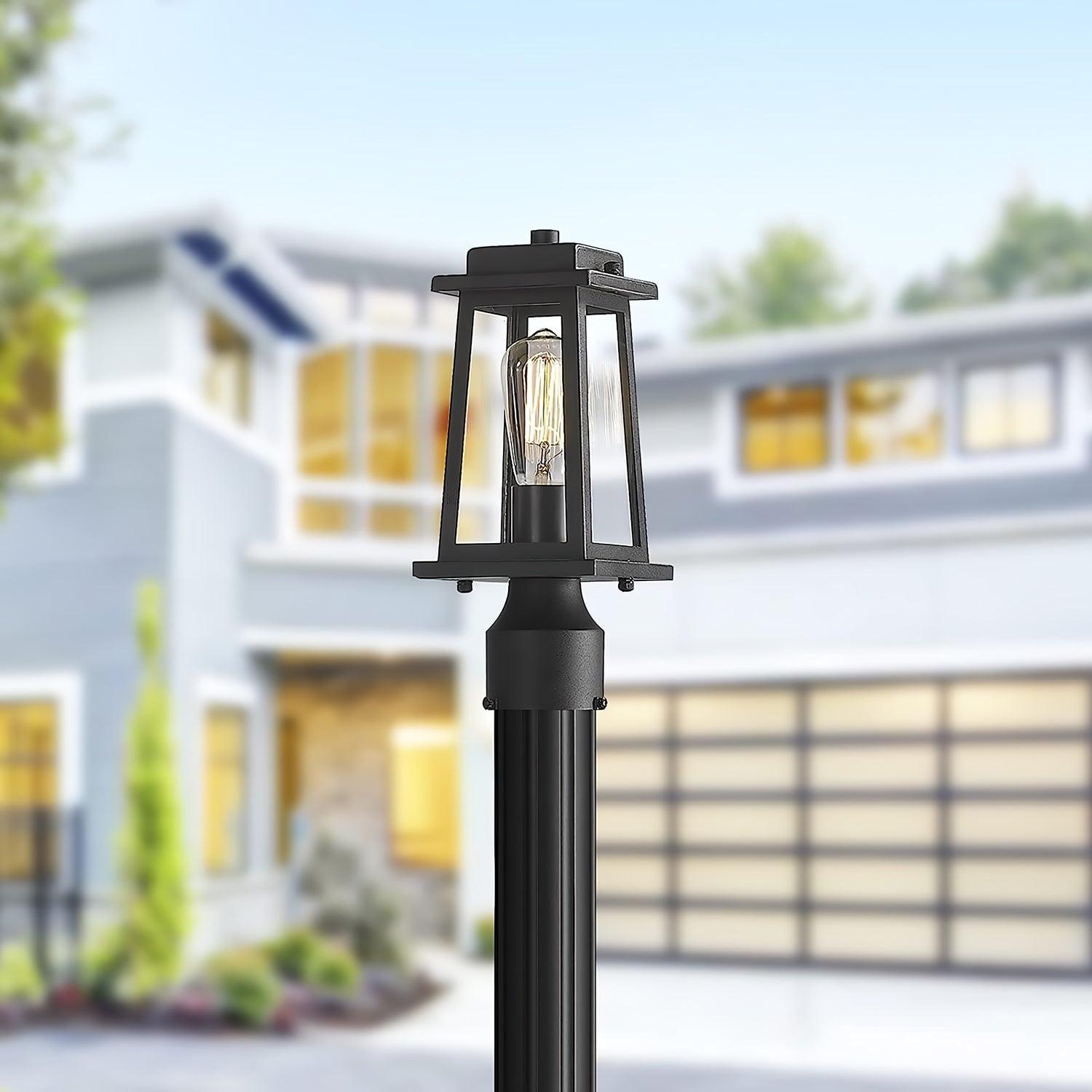 Black Metal Lantern - Vintage-Style Decorative Lighting for Indoor and Outdoor Use