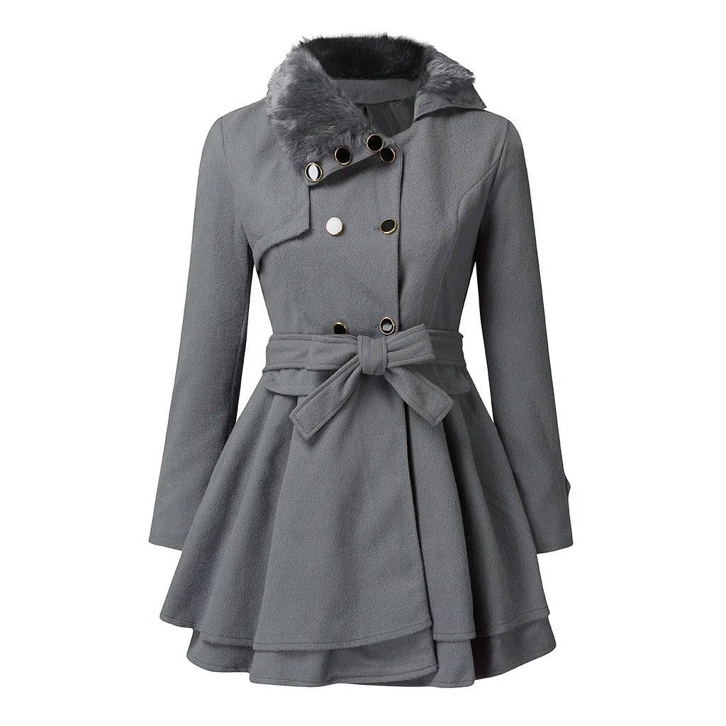 Vintage Flair Trench Coat – Casual, Office