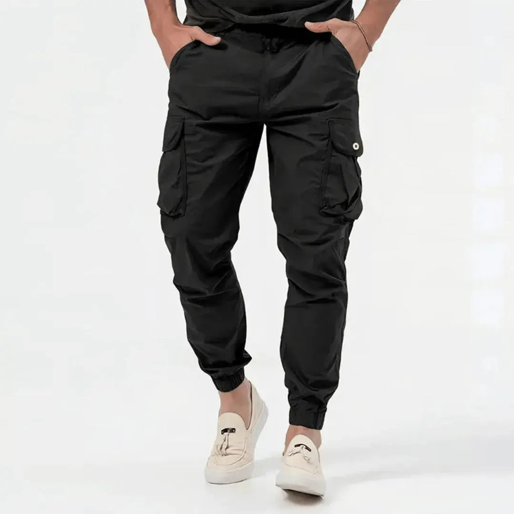 Men's Lightweight Cotton Blend Cargo Joggers | Urban Casual Style