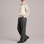 Women’s Turtleneck Sweater – Contrast Trim Knit Jumper, Casual, Office