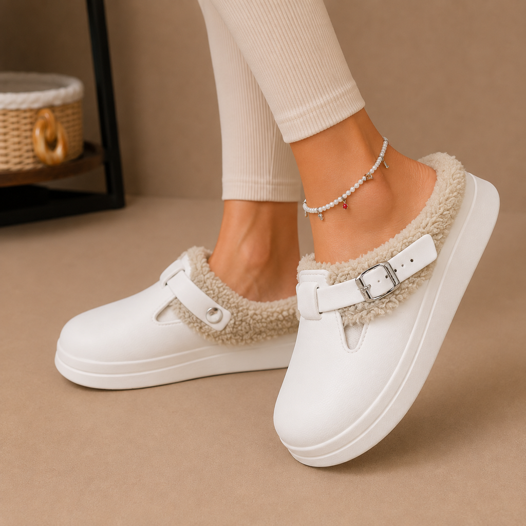 Fleece Lined Slippers for Women – Cushioned Slip-On, Cozy Home Wear