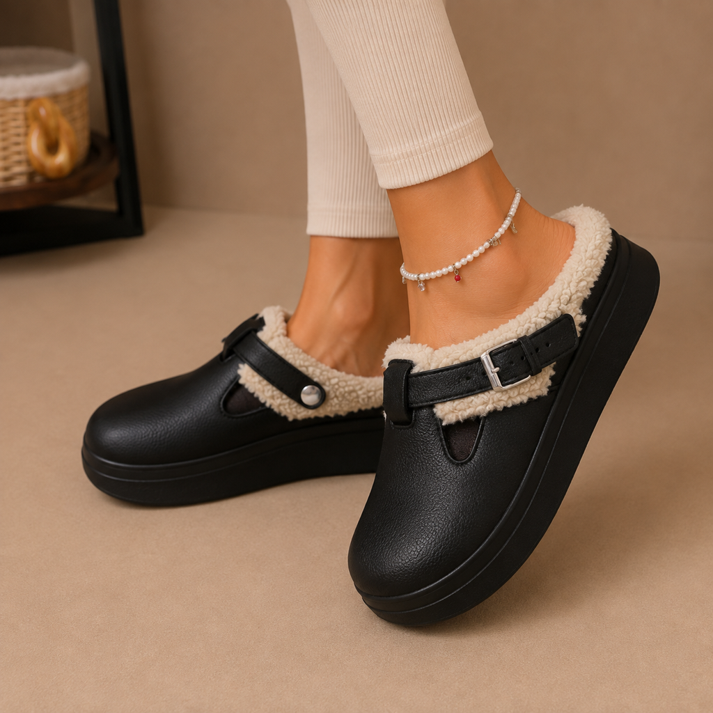 Fleece Lined Slippers for Women – Cushioned Slip-On, Cozy Home Wear