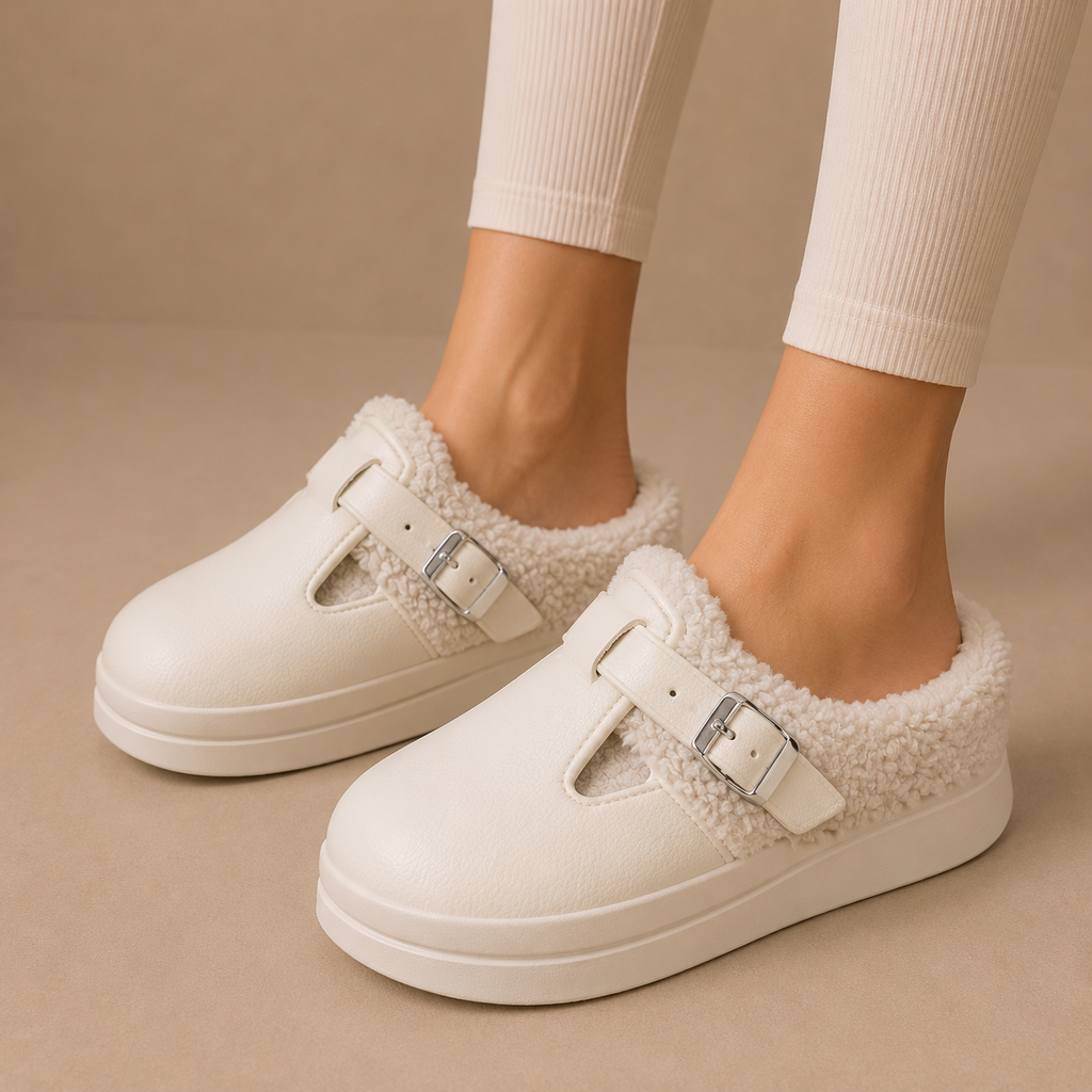 Fleece Lined Slippers for Women – Cushioned Slip-On, Cozy Home Wear