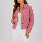 Women’s Casual Knit Blazer Jacket with Pockets – Office, Everyday Wear