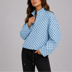 Women's Casual Polka Dot Bomber Jacket – Stylish Layering, Everyday Wear