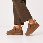 Women's Winter Sneakers Suede with Platform Sole – Casual, Outdoor