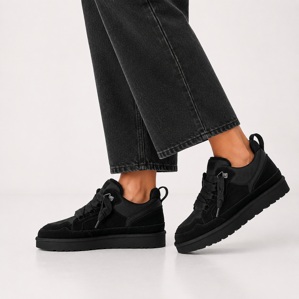 Women's Winter Sneakers Suede with Platform Sole – Casual, Outdoor