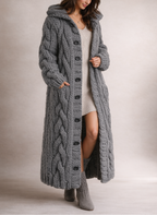 Elegante Cozy Coat mit Bauchbedeckung – Alltag, Freizeit