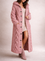 Elegante Cozy Coat mit Bauchbedeckung – Alltag, Freizeit