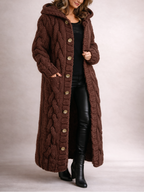 Elegante Cozy Coat mit Bauchbedeckung – Alltag, Freizeit
