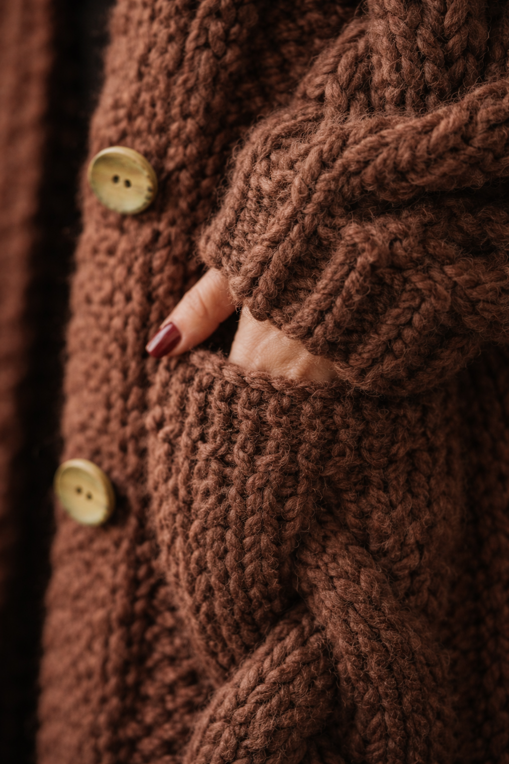 Elegante Cozy Coat mit Bauchbedeckung – Alltag, Freizeit