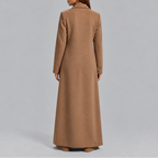 Women's Longline Double-Breasted Coat Warm Winter – Casual, Office