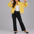Women's Casual Polka Dot Bomber Jacket – Stylish Layering, Everyday Wear
