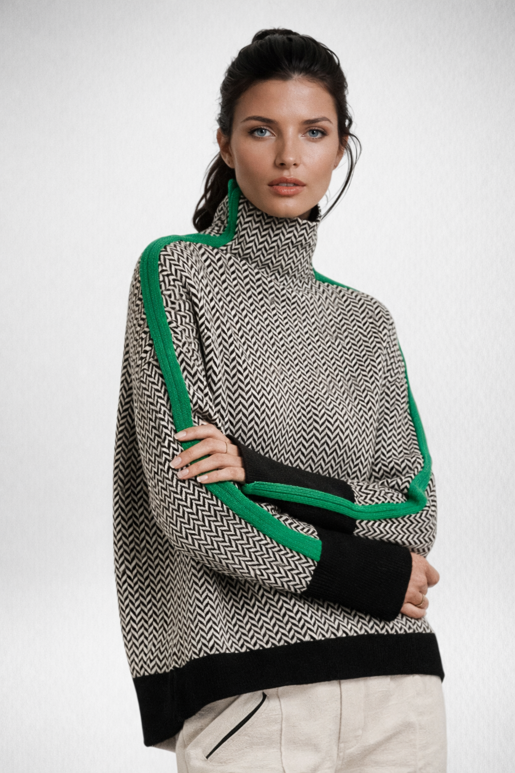 Contrast Stripe Pullover – Casual Wear, Everyday Style