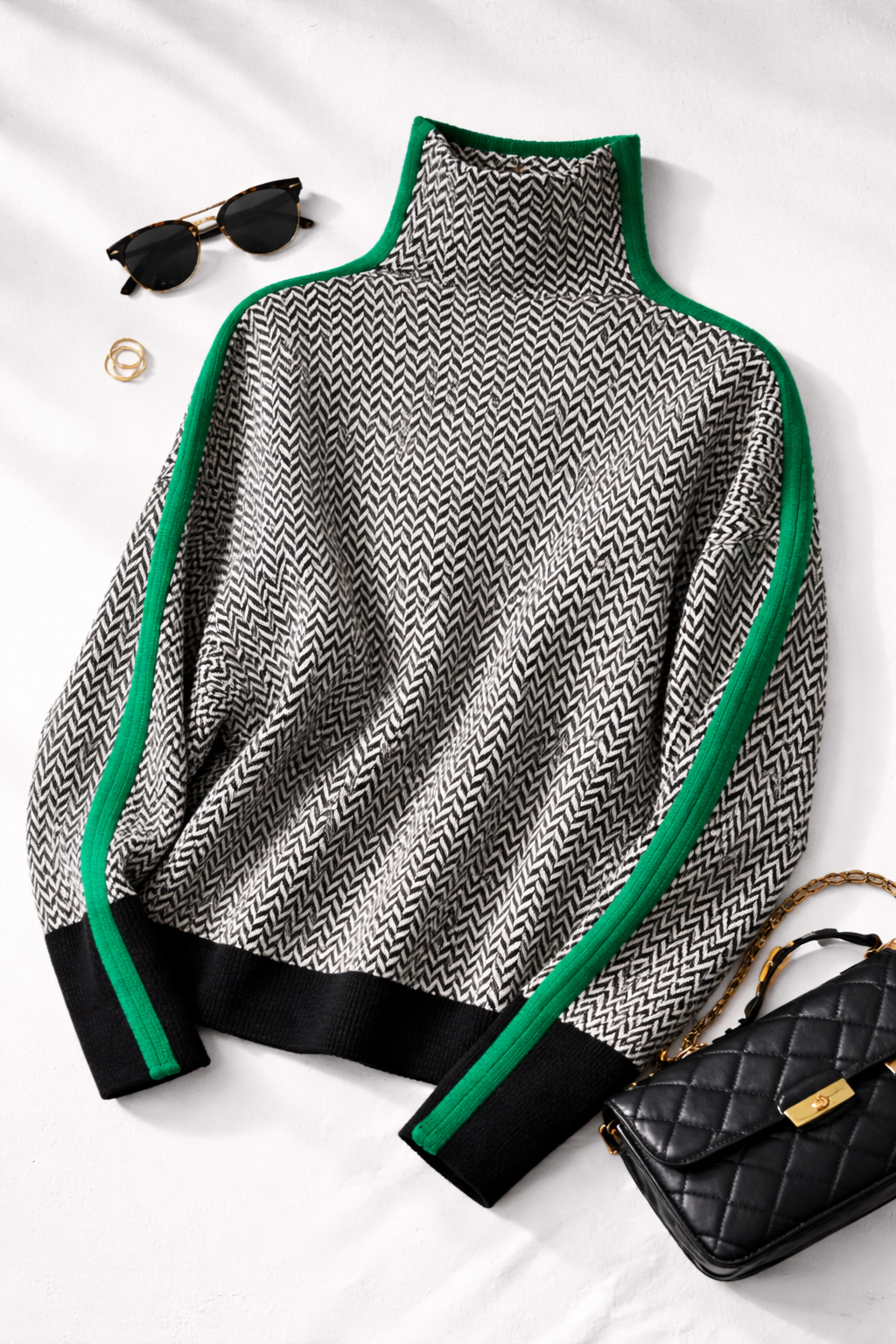Contrast Stripe Pullover – Casual Wear, Everyday Style