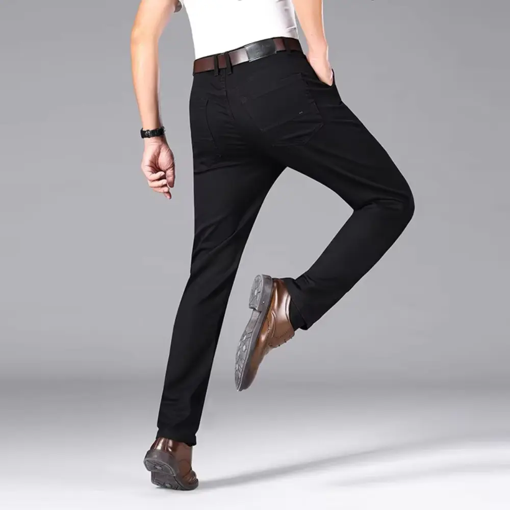 Black Denim Jeans for Men - Casual Fit, Everyday Wear, Versatile Design