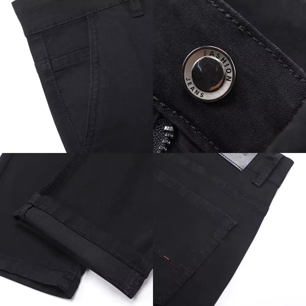 Black Denim Jeans for Men - Casual Fit, Everyday Wear, Versatile Design