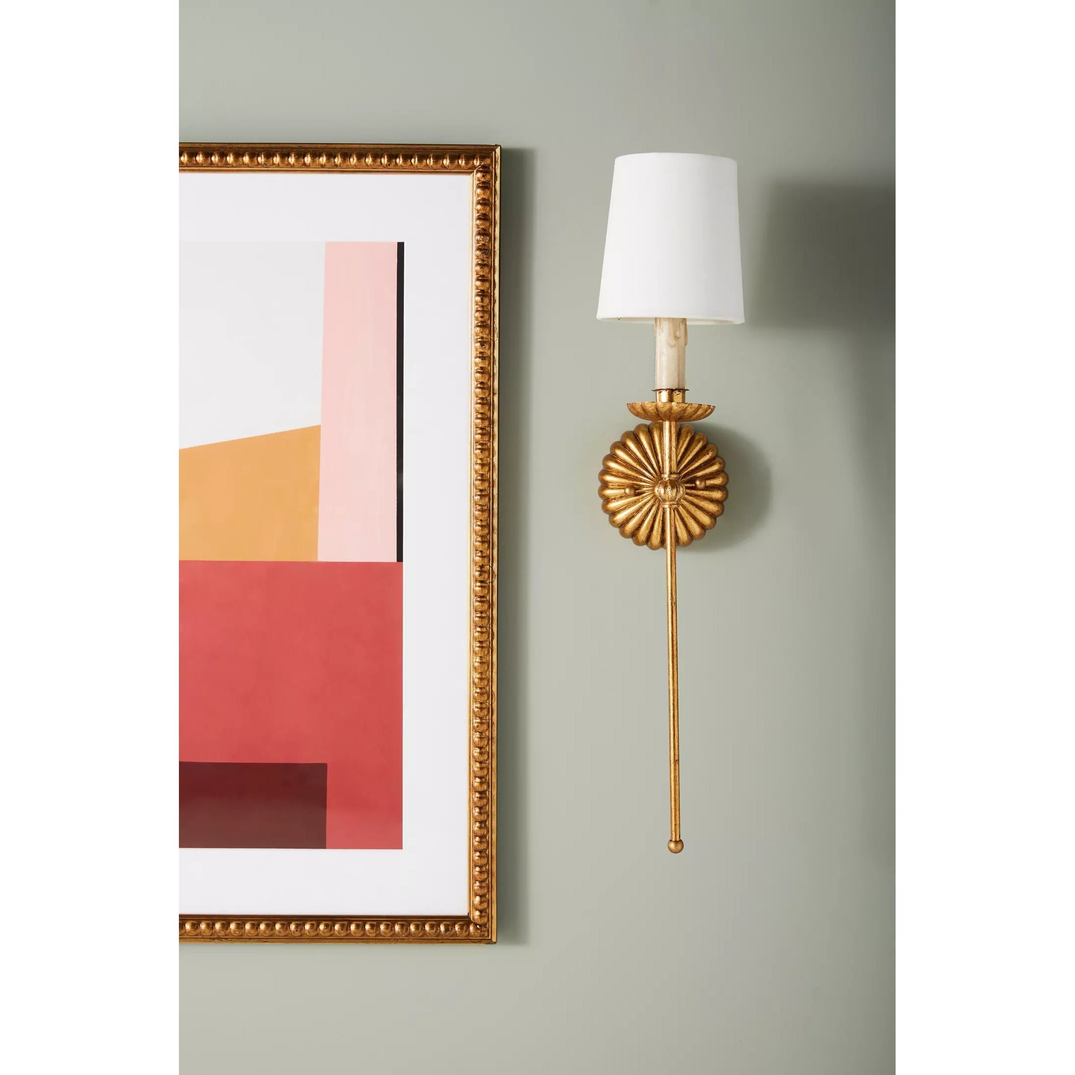 Candle-Style Wall Lamp - Metal and Glass Design for Living Room, Bedroom, or Hallway Lighting