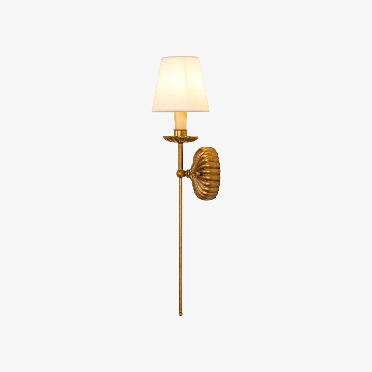 Candle-Style Wall Lamp - Metal and Glass Design for Living Room, Bedroom, or Hallway Lighting
