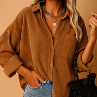 Corduroy Knitted Jacket for Women | Casual Fall and Winter Outerwear | Soft and Warm Layering Piece