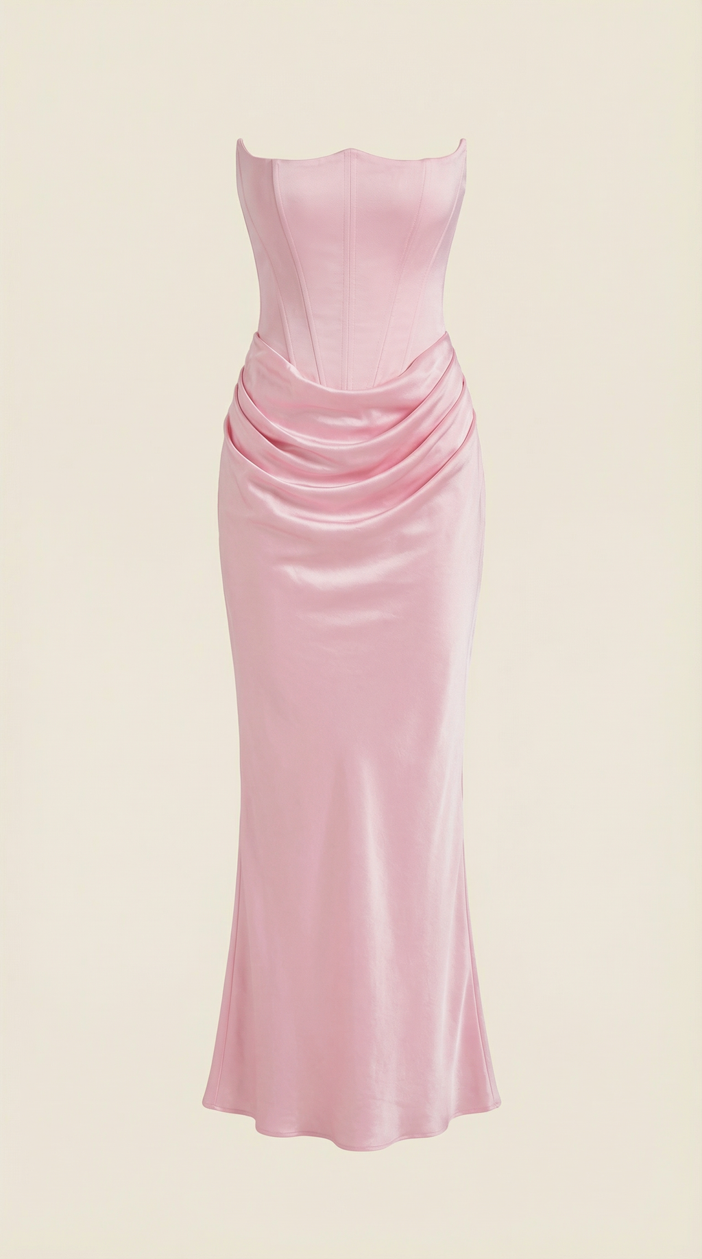 Corset Maxi Dress in Fiorella Fabric - Elegant Evening Wear for Special Occasions