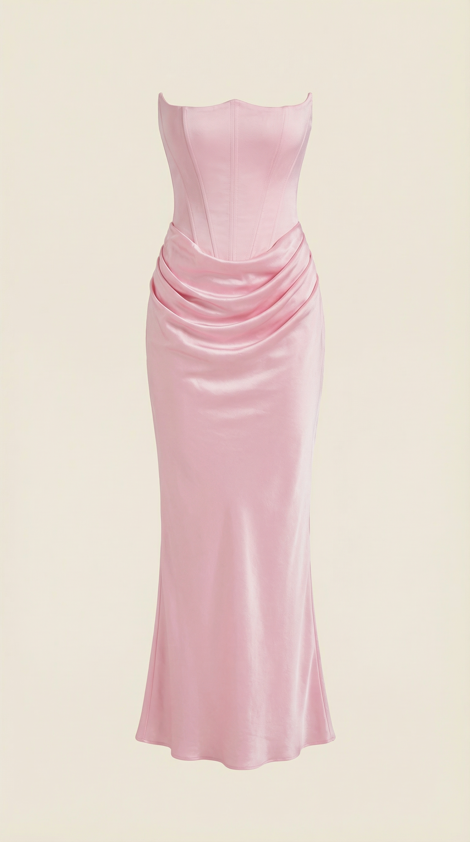 Corset Maxi Dress in Fiorella Fabric - Elegant Evening Wear for Special Occasions