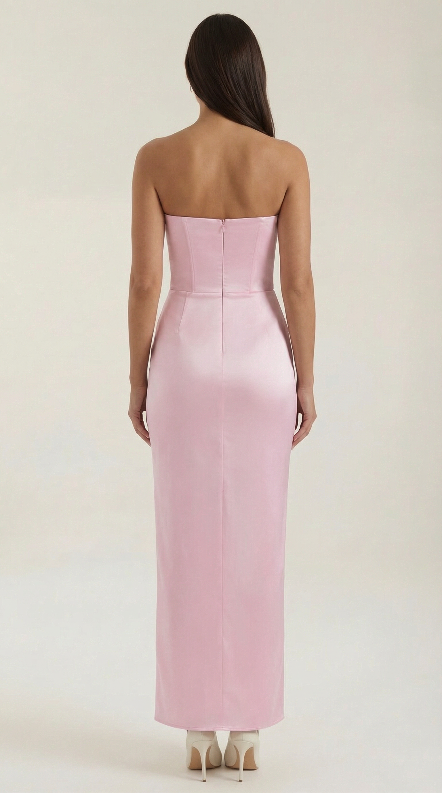 Corset Maxi Dress in Fiorella Fabric - Elegant Evening Wear for Special Occasions