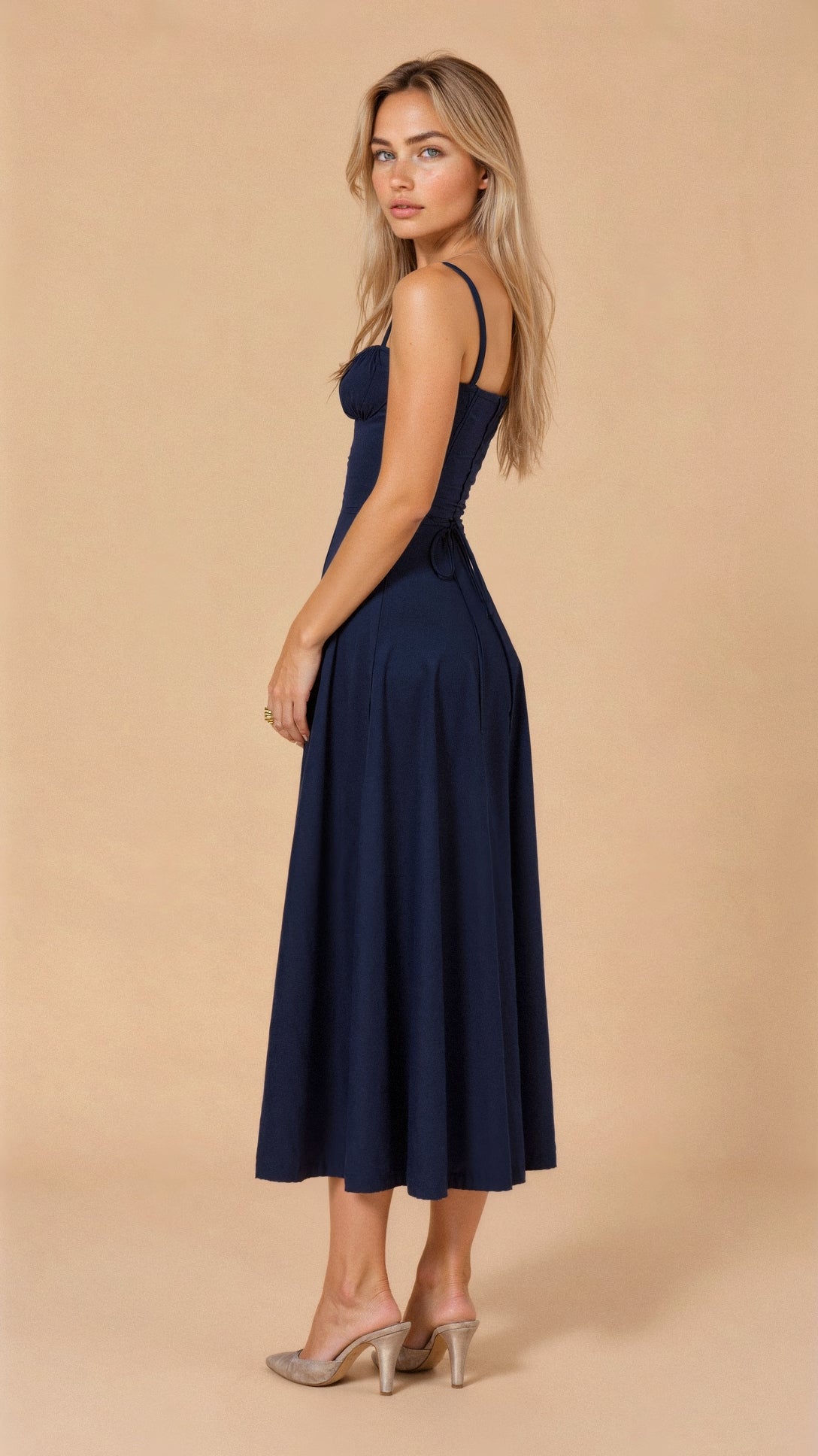 Corset Midi Dress for Women | Elegant Fit | Formal and Special Occasion Wear