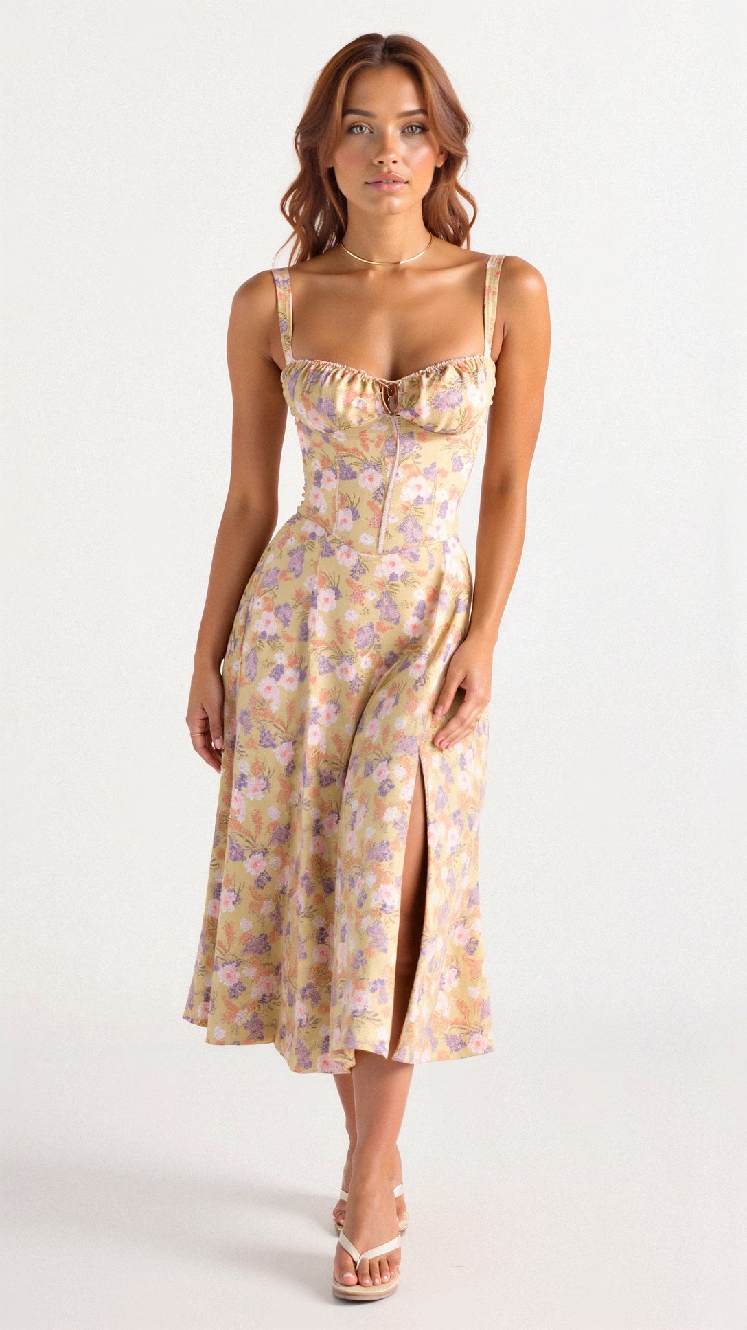 Corset Midi Dress for Women | Elegant Fit | Formal and Special Occasion Wear