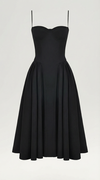 Corset Midi Dress in Elegant Fabric for Formal Events and Special Occasions