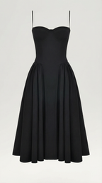 Corset Midi Dress in Elegant Fabric - Perfect for Formal Events and Special Occasions