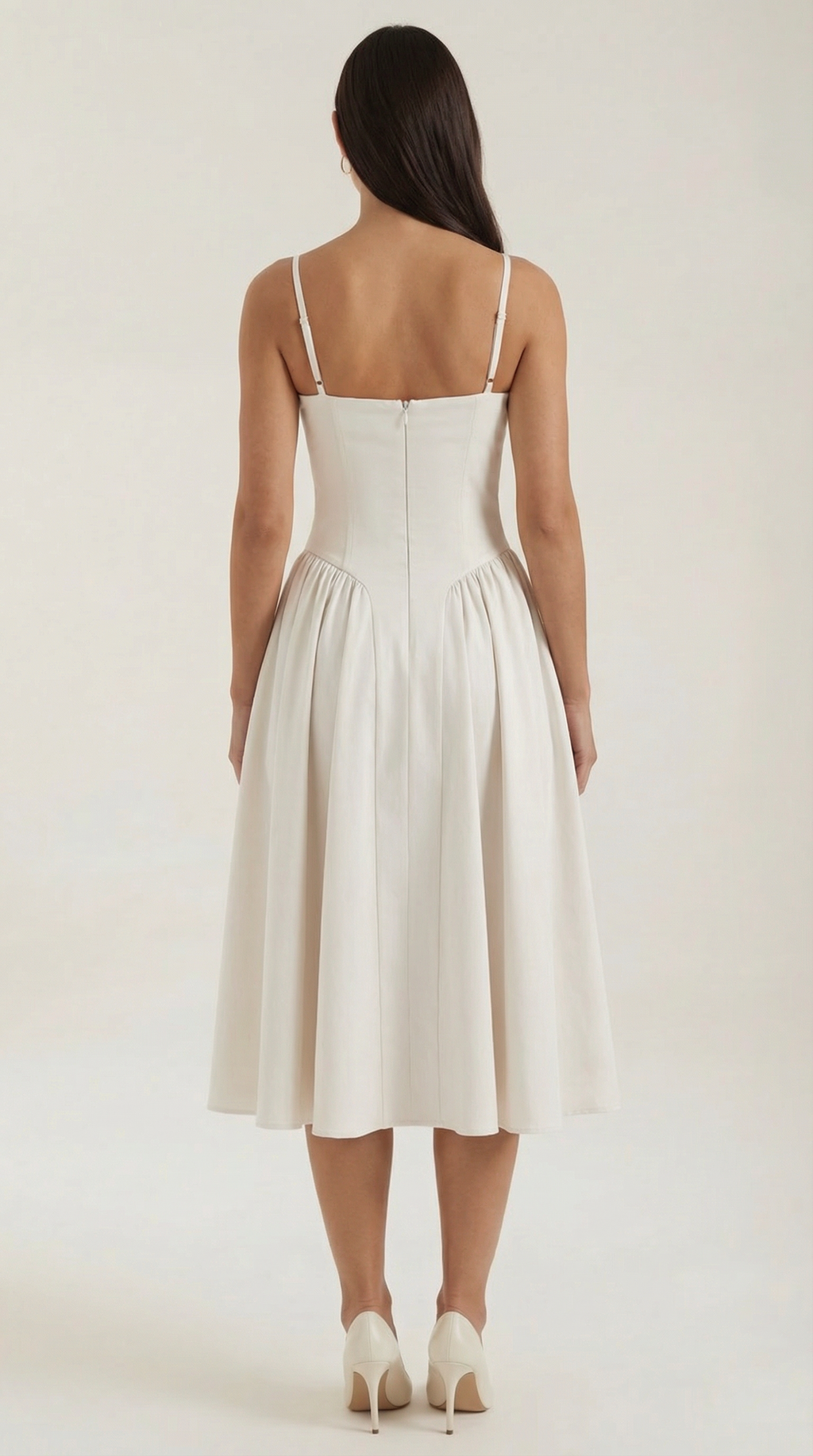 Corset Midi Dress in Elegant Fabric - Perfect for Formal Events and Special Occasions