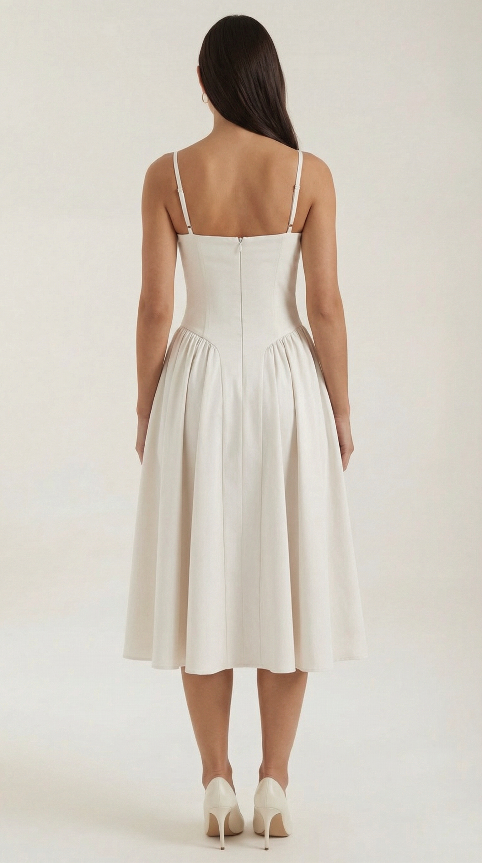 Corset Midi Dress in Elegant Fabric - Perfect for Formal Events and Special Occasions