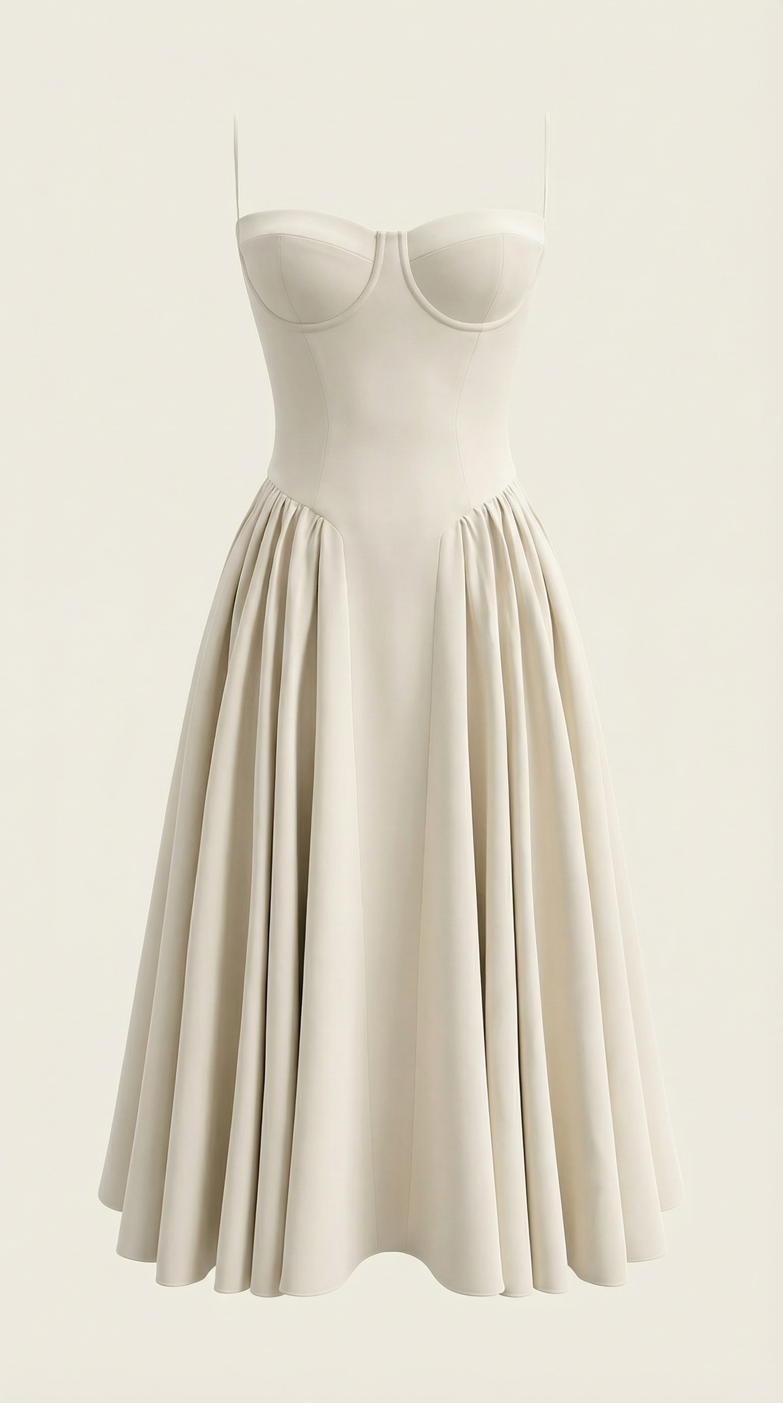Corset Midi Dress in Elegant Fabric - Perfect for Formal Events and Special Occasions