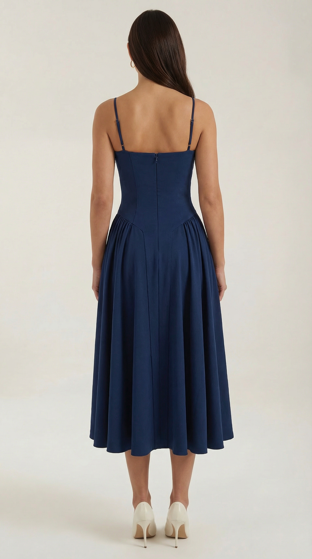 Corset Midi Dress in Elegant Fabric - Perfect for Formal Events and Special Occasions